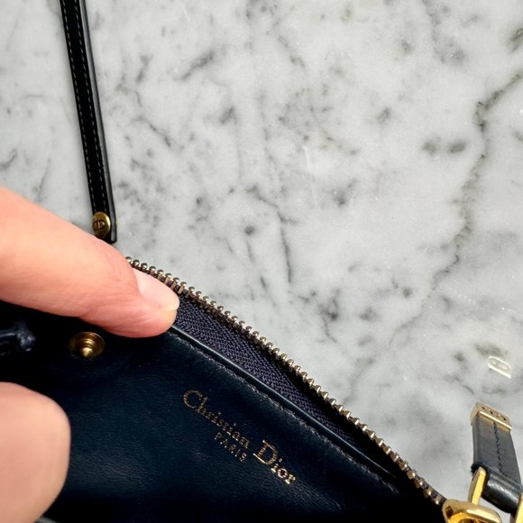 Dior Blue Dior Oblique Saddle Coin Purse - Picture 4 of 11